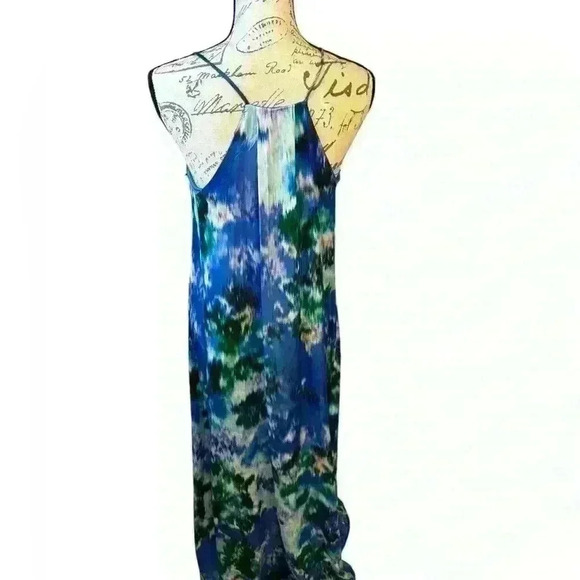 NICOLE MILLER NEW YORK Vibrant Maxi Dress 🦚 💙🩵💚💜 - Picture 6 of 8